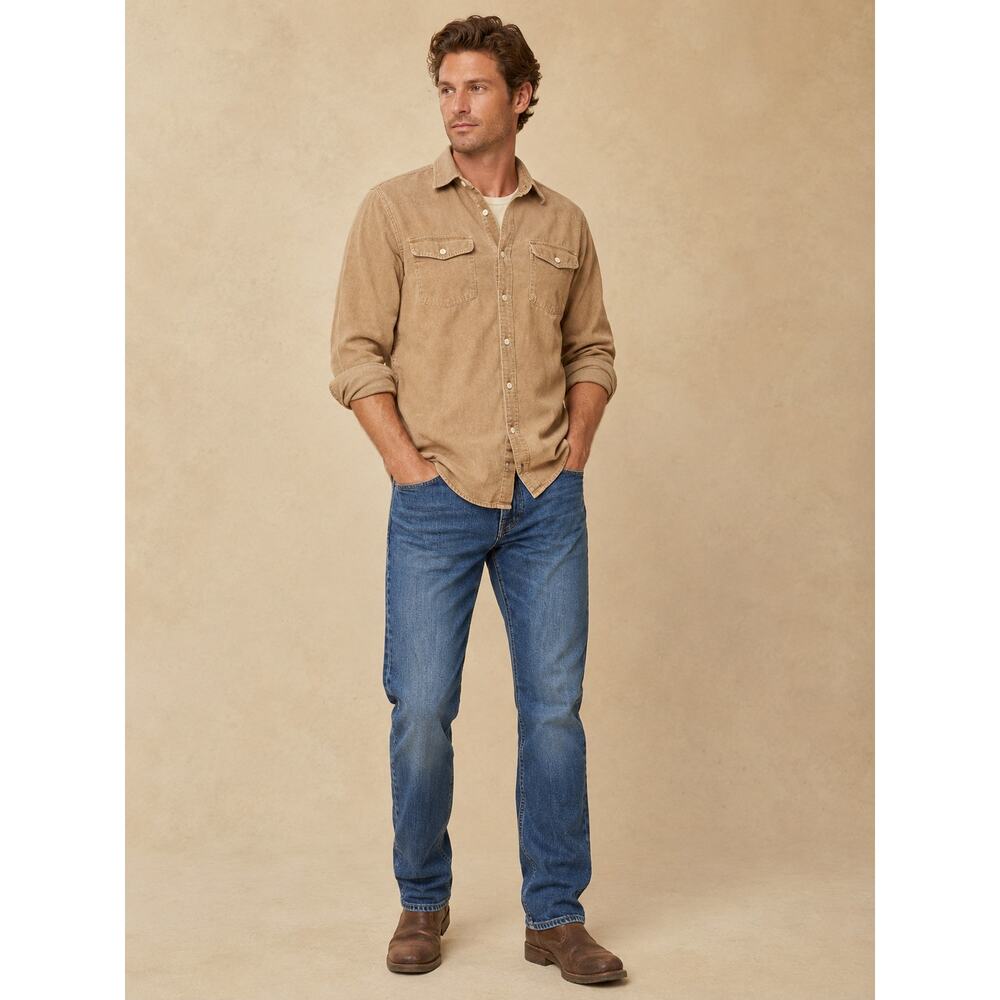 Lucky Brand 121 Slim Straight Jeans Mens 32x34 Medium Wash Stretch Denim